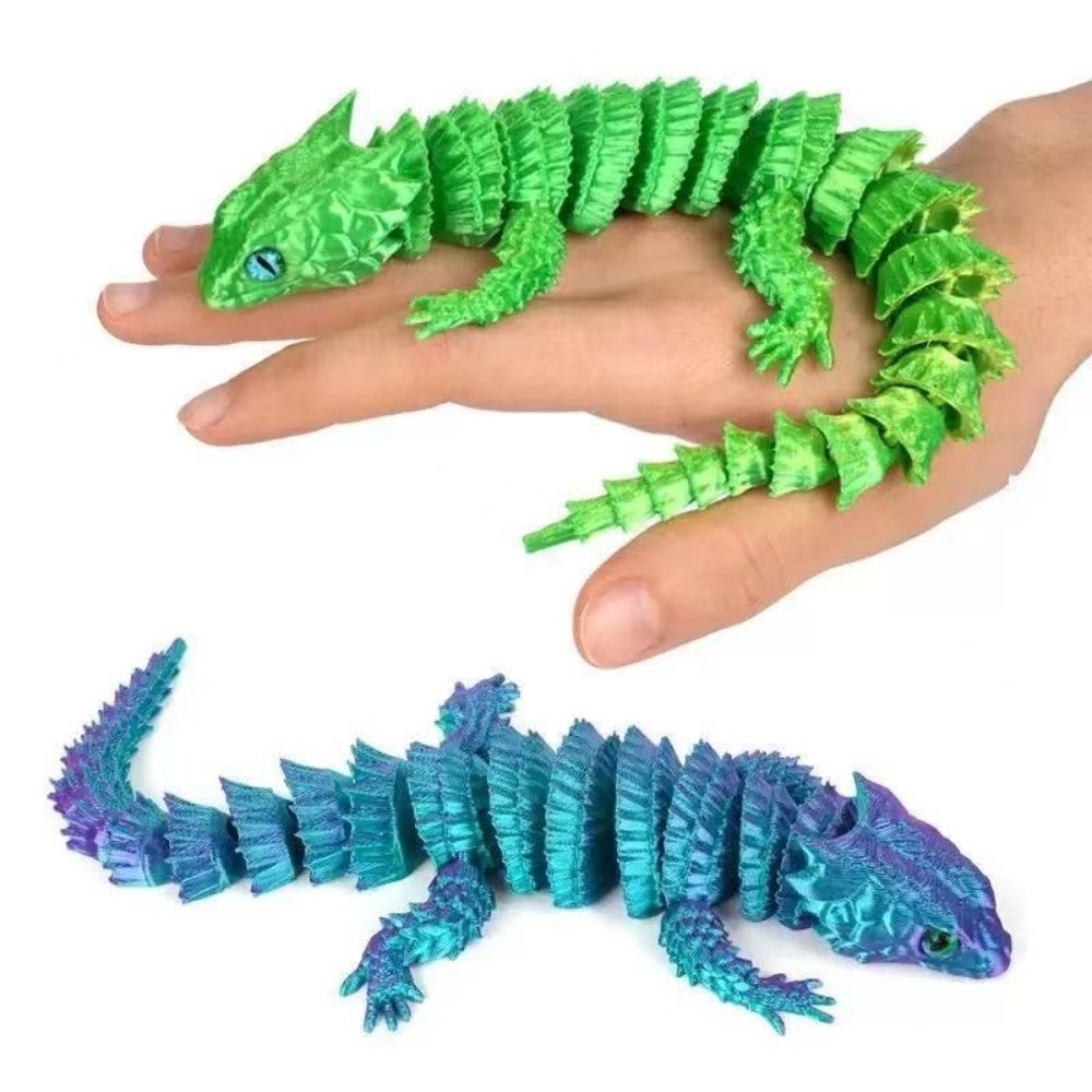 3D Printing Joints - Movable Joints 3D Printed Lizard Colorful