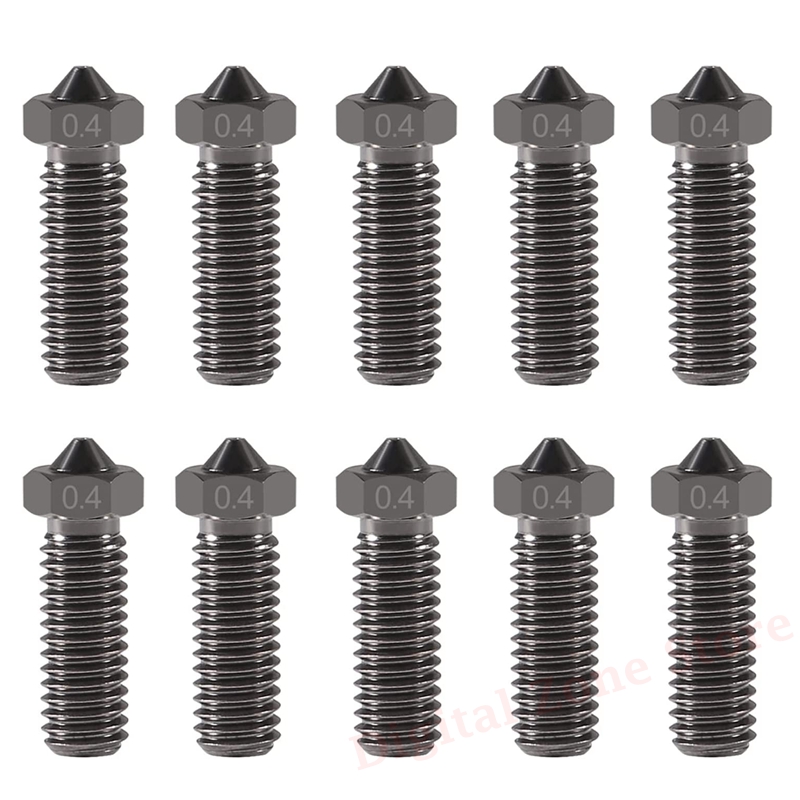 3D Printing Fff - 10pcs V6 Hardened Steel Volcano Nozzle