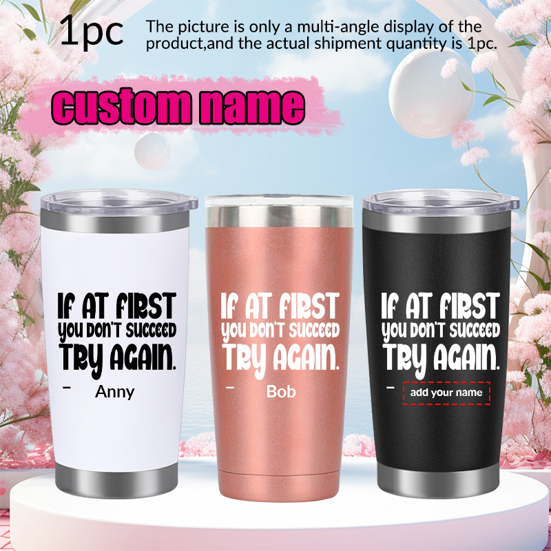 3D Printing Stainless Steel - 1pc Customized Name 20oz Car Cup