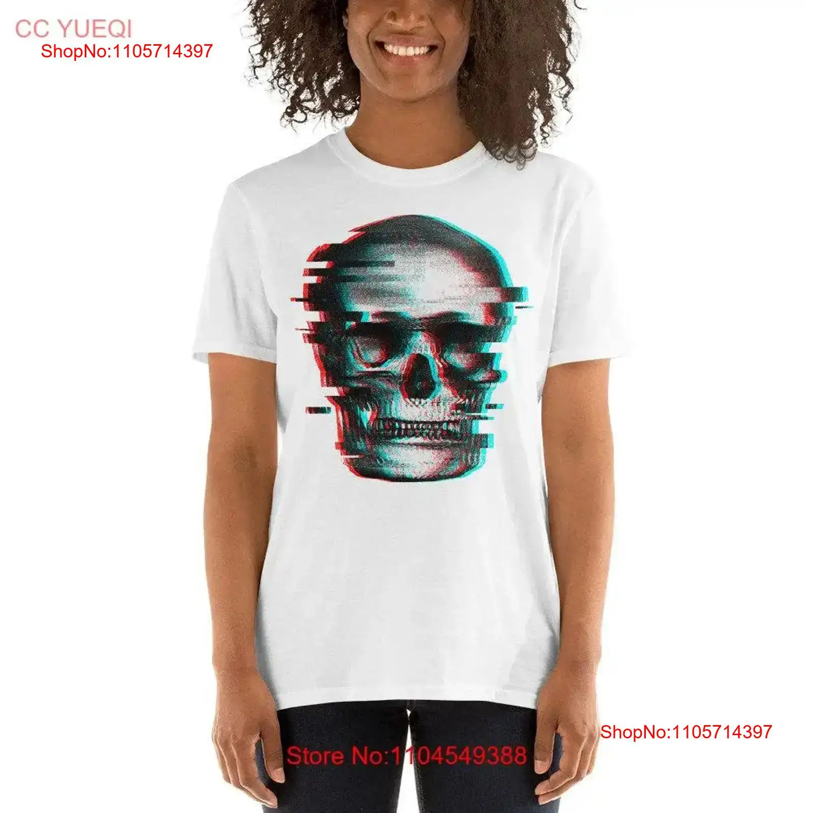 Glitched Skull Retro T Shirt 3 - đánh giá và giá 3D Printing X Ray