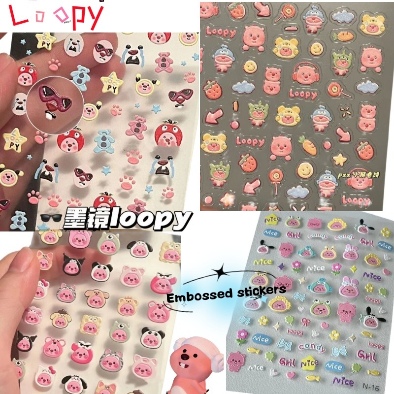 Loopy 3D embossed sticker, tra - đánh giá và giá 3D Printing Nails