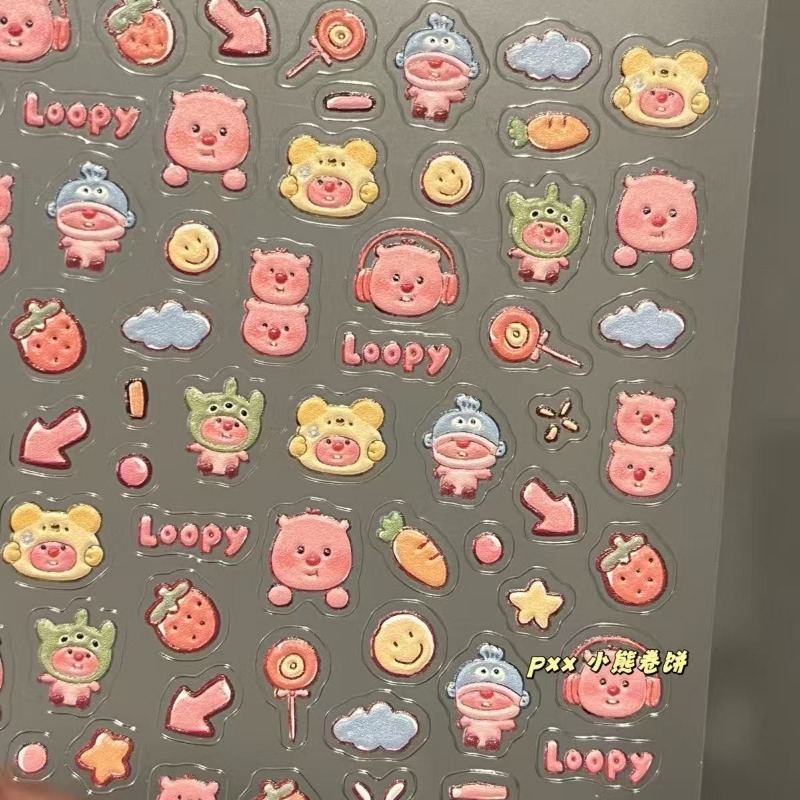 Loopy 3D embossed sticker, tra - đánh giá và giá 3D Printing Nails