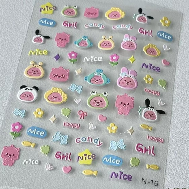Loopy 3D embossed sticker, tra - đánh giá và giá 3D Printing Nails
