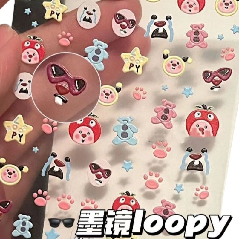 Loopy 3D embossed sticker, tra - đánh giá và giá 3D Printing Nails