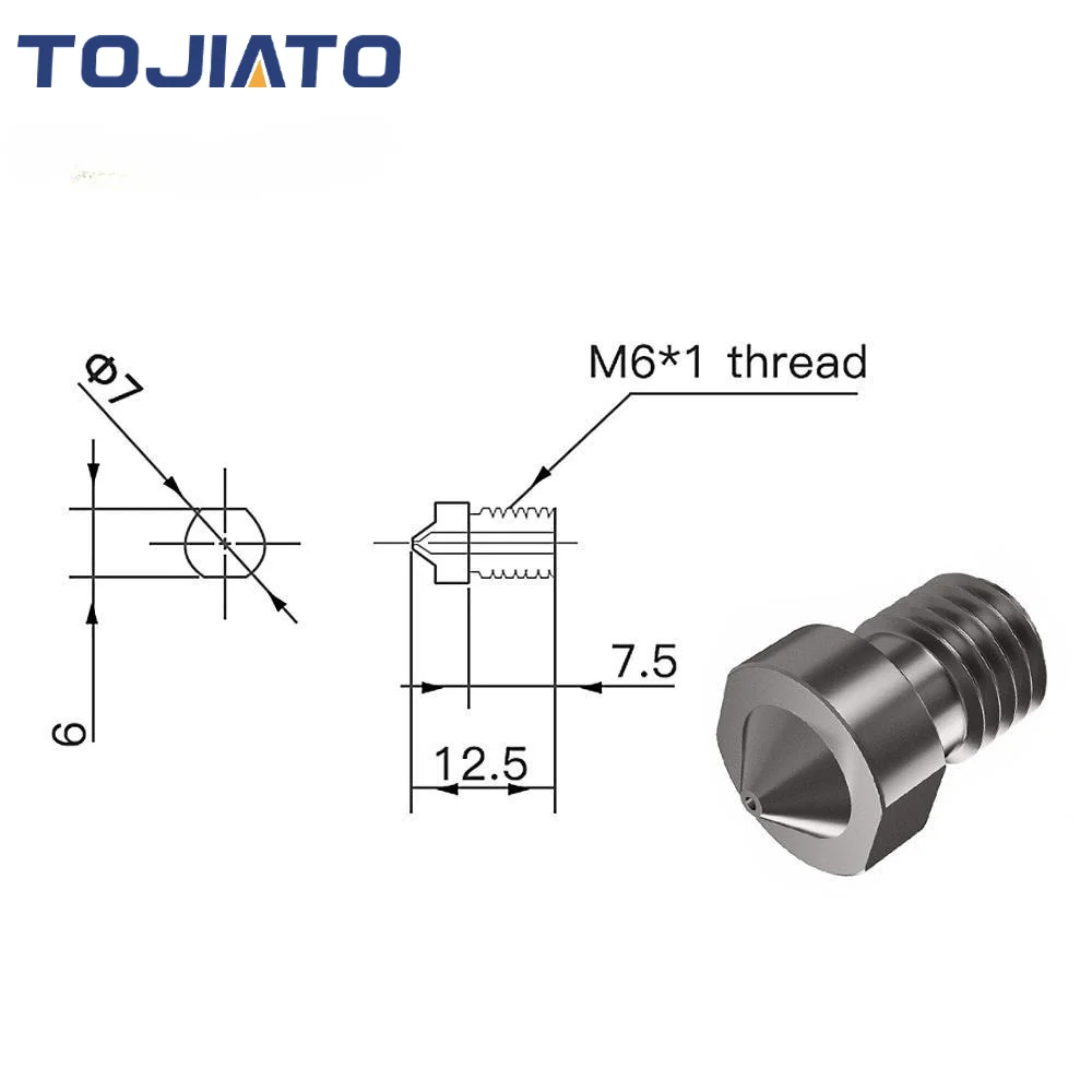 2pcs E3D V6 Hardened Steel Noz - đánh giá và giá 3D Printing Fff