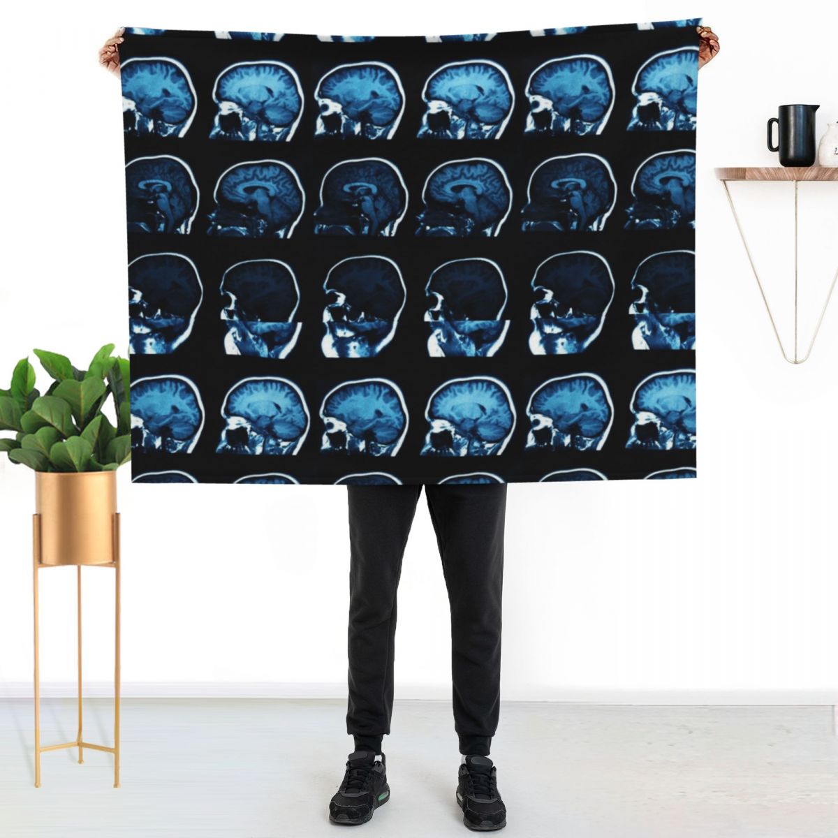 Brain MRI x-ray Throw Blanket  - đánh giá và giá 3D Printing X Ray