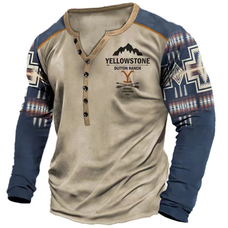 Vintage Men's T Shirt Long Sle - đánh giá và giá 3D Printing Usa