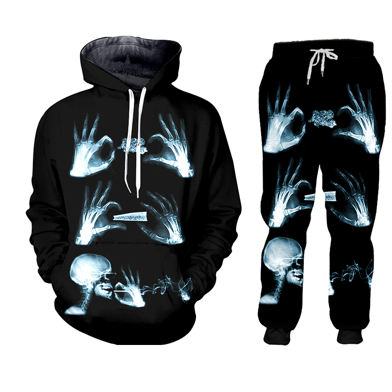 Hoodie pant Hip Hop Women/men  - đánh giá và giá 3D Printing X Ray