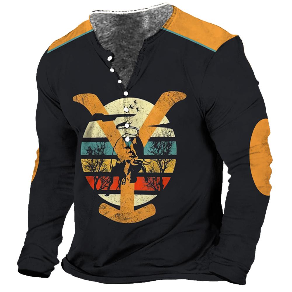 Vintage Men's T Shirt Long Sle - đánh giá và giá 3D Printing Usa