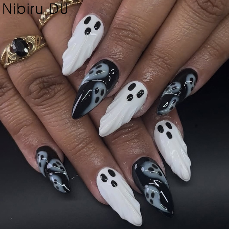 30pcs 2025 Halloween Almond Sh - đánh giá và giá 3D Printing Nails