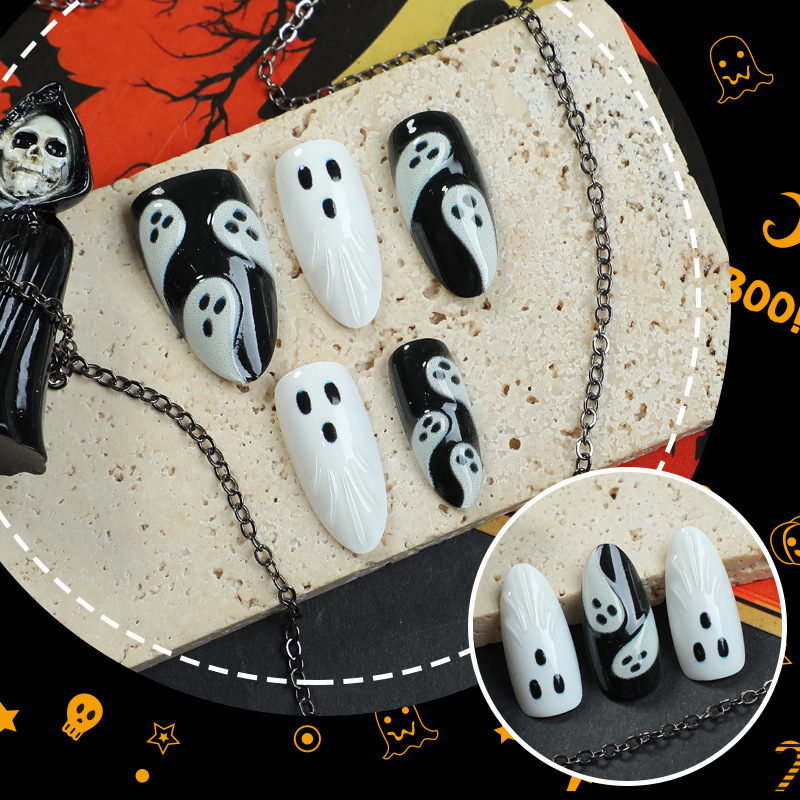 30pcs 2025 Halloween Almond Sh - đánh giá và giá 3D Printing Nails