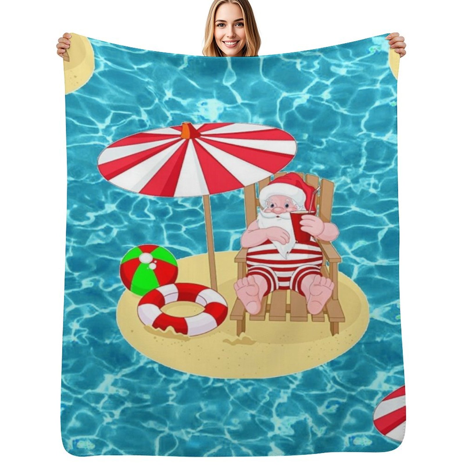 xmas beach santa claus Throw B - đánh giá và giá 3D Printing Xmas Ideas