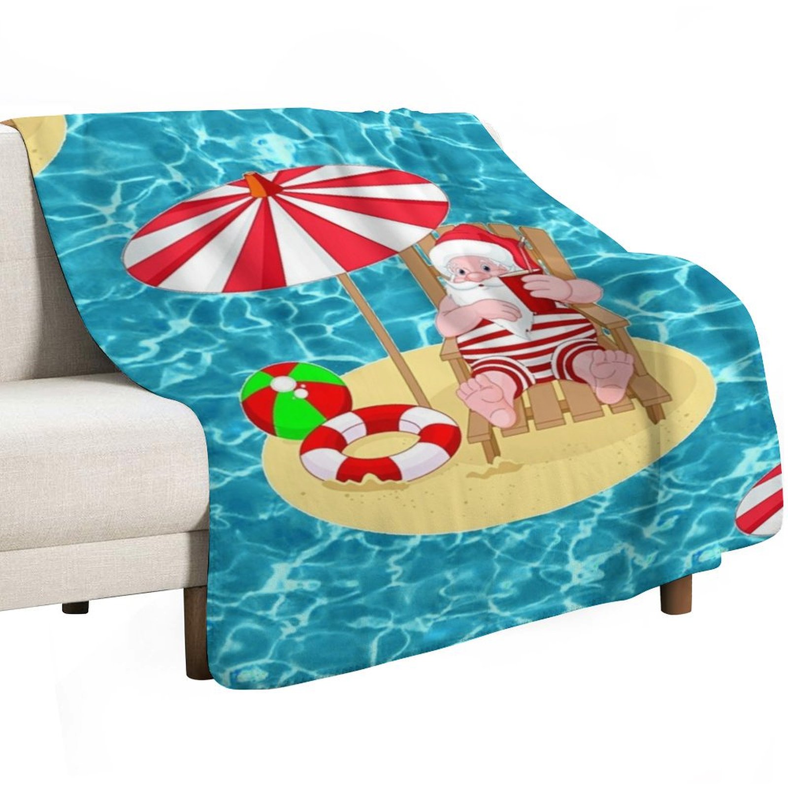 xmas beach santa claus Throw B - đánh giá và giá 3D Printing Xmas Ideas