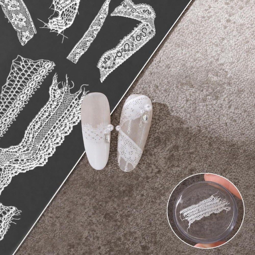 Lace Ribbon Nail Stamping Plat - đánh giá và giá 3D Printing Templates Free