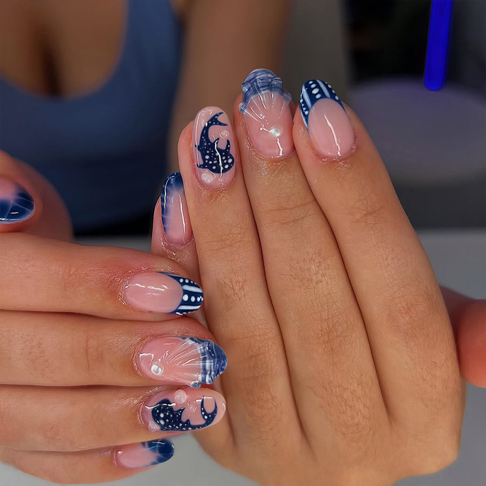 24pcs Almond 3d gel nails Whal - đánh giá và giá 3D Printing Nails