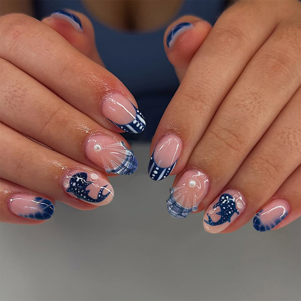 24pcs Almond 3d gel nails Whal - đánh giá và giá 3D Printing Nails