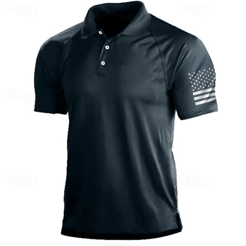 3D Print USA Flag Pattern Polo - đánh giá và giá 3D Printing Usa