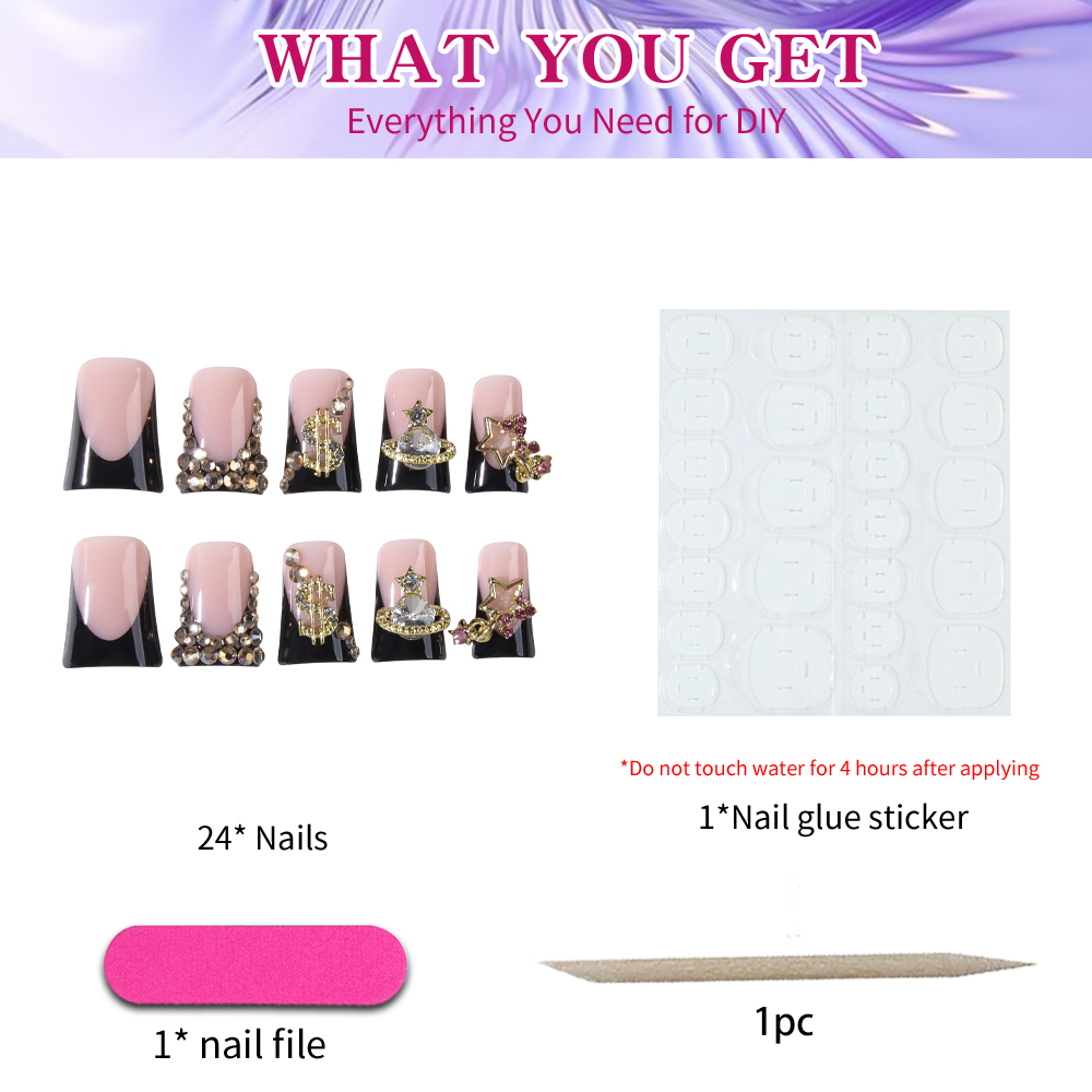 24 pieces of Y2K-style duckbil - đánh giá và giá 3D Printing Nails