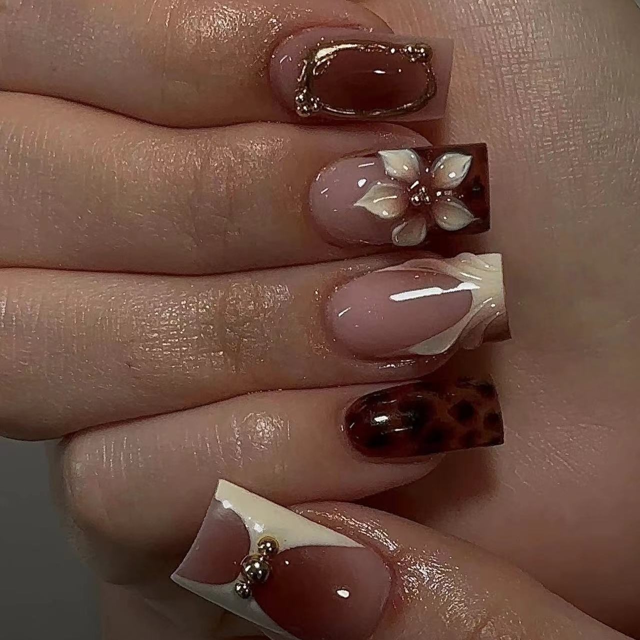 Short square fake nails for wo - đánh giá và giá 3D Printing Nails